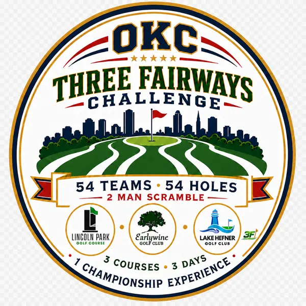 Official 2027 OKC Three Fairways Challenge tournament logo