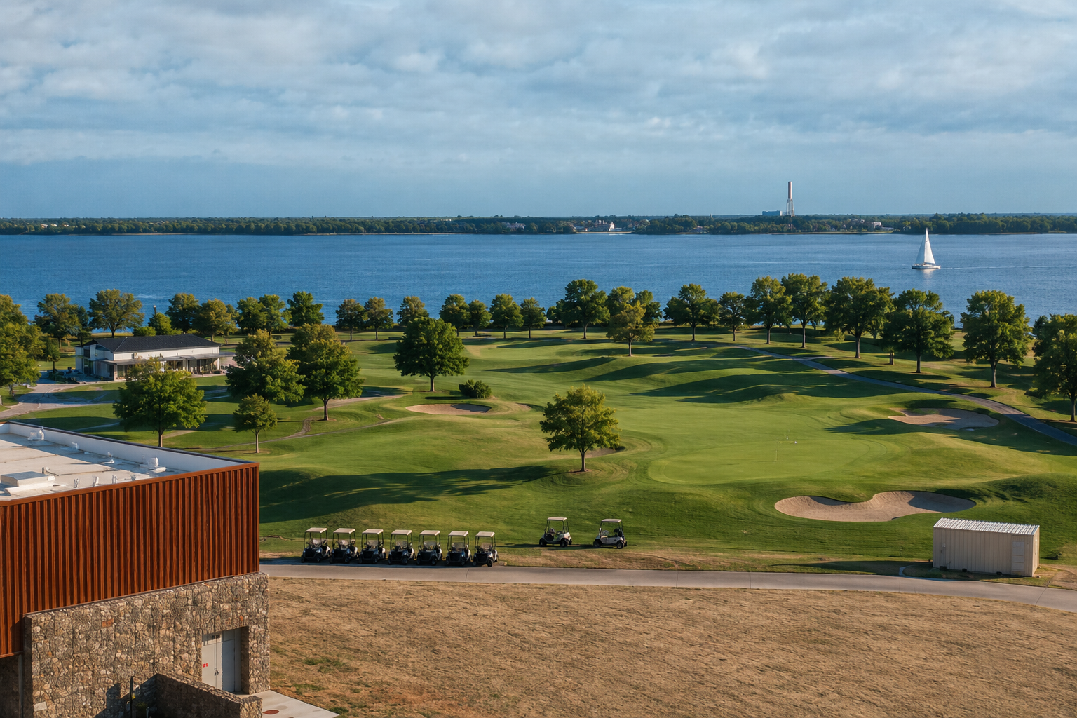 Lake Hefner Golf Club overlooking the course and lake